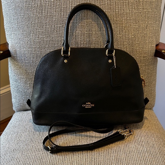 Coach Handbags - Coach F57524 Black Leather Satchel Bag